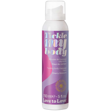 Массажная хрустящая пенка Love to Love TICKLE MY BODY, вишневый цветок, 150 мл