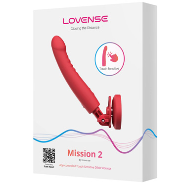 Сенсорный вибратор LOVENSE Mission 2 с креплением, красный