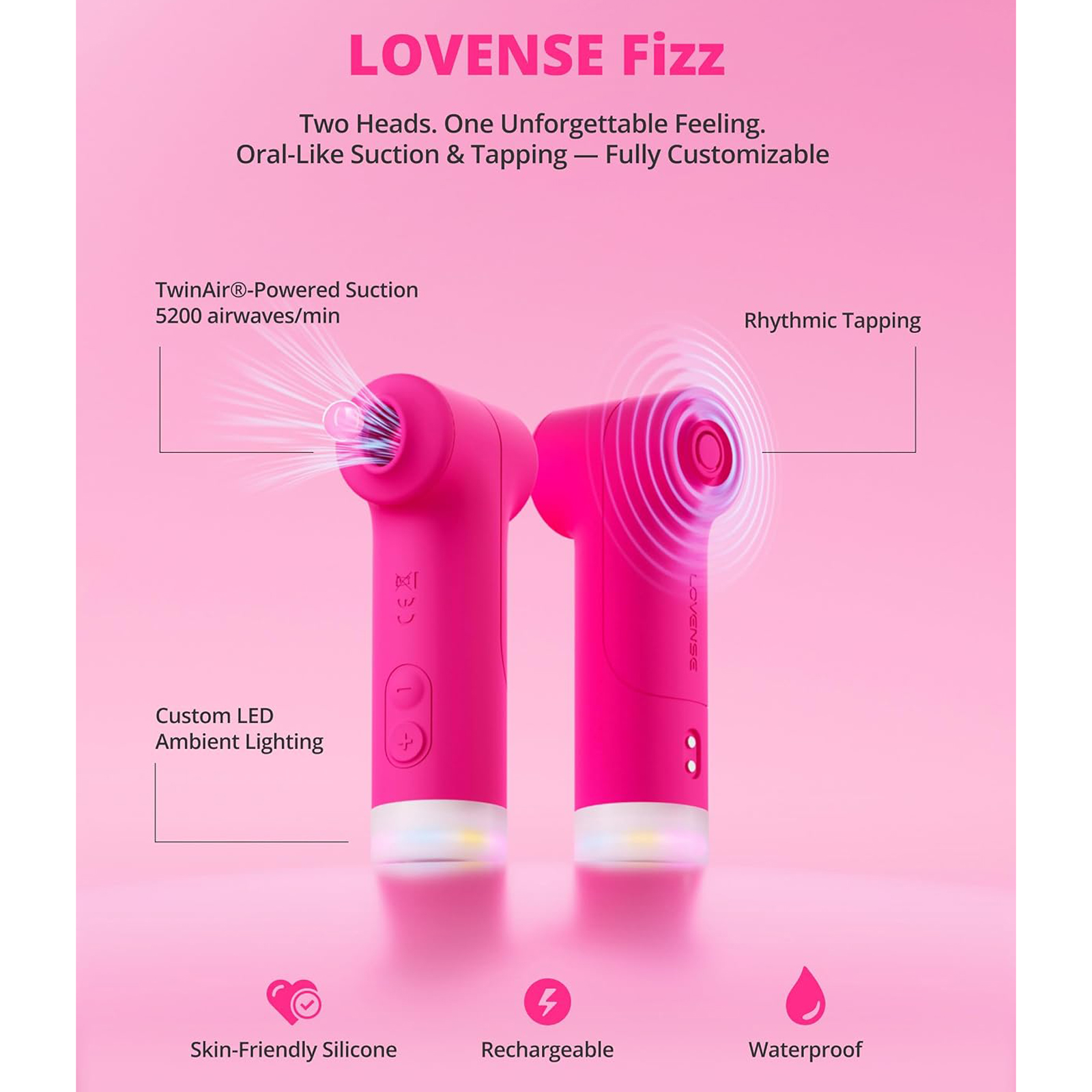 Lovense Fizz, розовый — фото 7