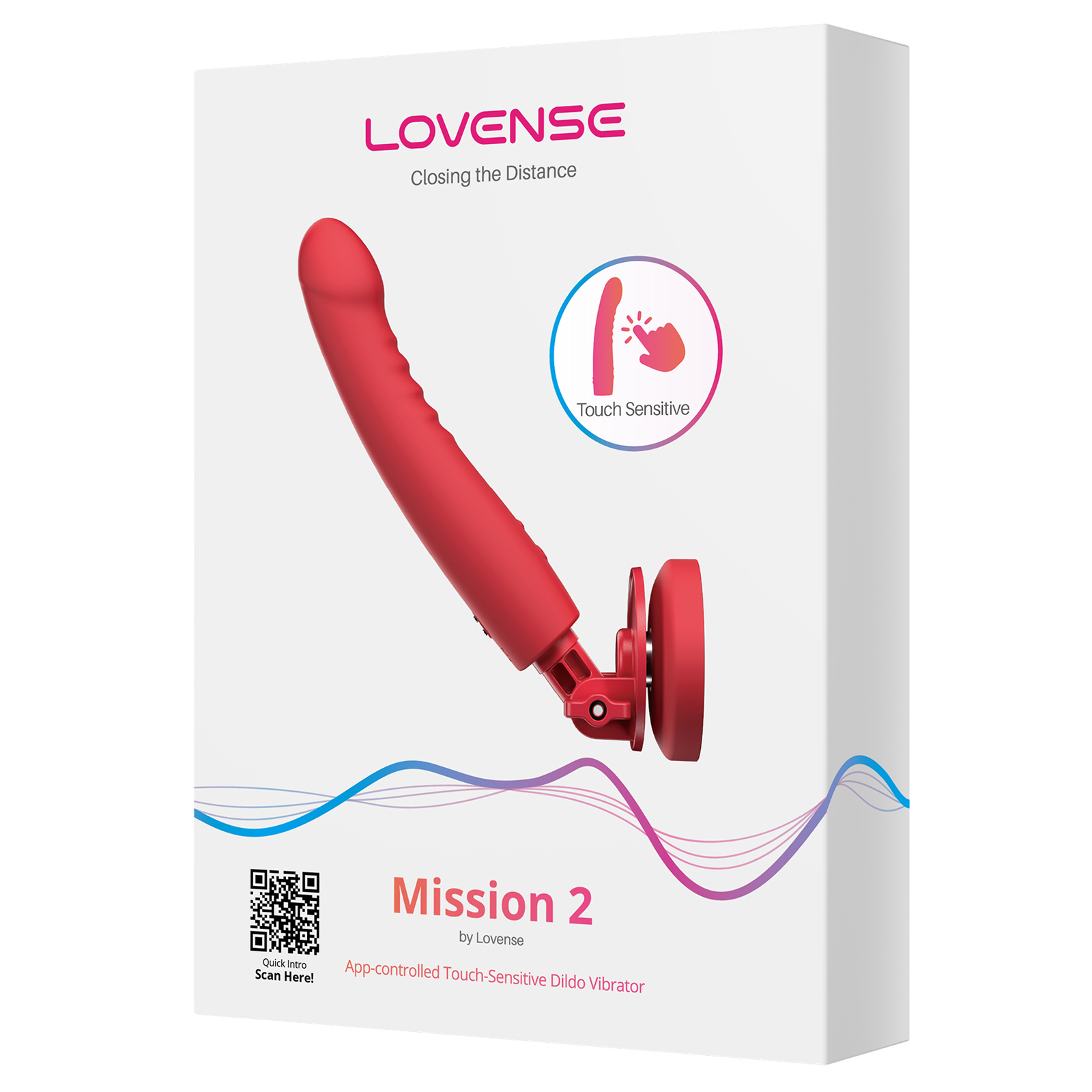 Сенсорный вибратор LOVENSE Mission 2 с креплением, красный — фото 5