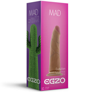 Egzo Cactus D003, телесный, Фаллоимитатор на присоске