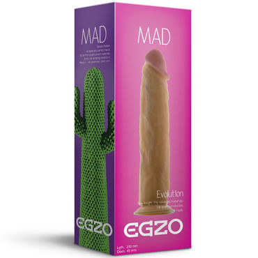 Egzo Cactus D005, телесный, Фаллоимитатор на присоске