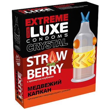 Презервативы Luxe EXTREME Медвежий Капкан (Клубника)