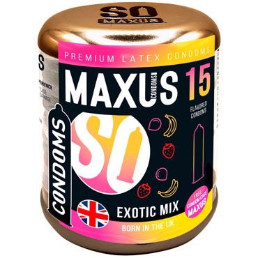 Maxus Exotic Mix, 15 шт, Презервативы ароматизированные