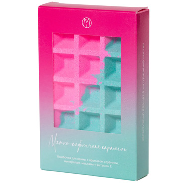 Бомбочка для ванны MiPASSiON Мятно-клубничная карамель, 140 гр