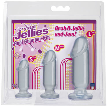 Doc Johnson Anal Starter Kit, прозрачные - Набор анальных фаллоимитаторов - купить в секс шопе