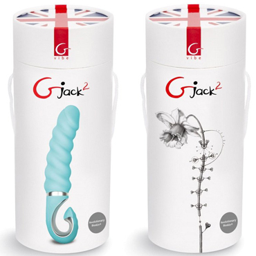 Gvibe Gjack 2, бирюзовый - Витой вибратор анатомической формы - купить в секс шопе