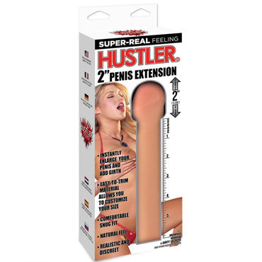 Hustler Насадка Memphis Monroe by Hustler, телесный - Для увеличения члена на 5 см - купить в секс шопе