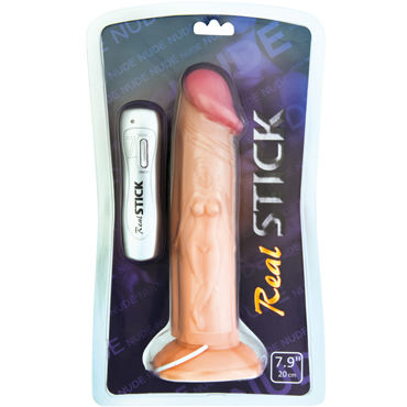 ToyFa RealStick Nude 20 см, телесный - Вибратор реалистичный на присоске - купить в секс шопе