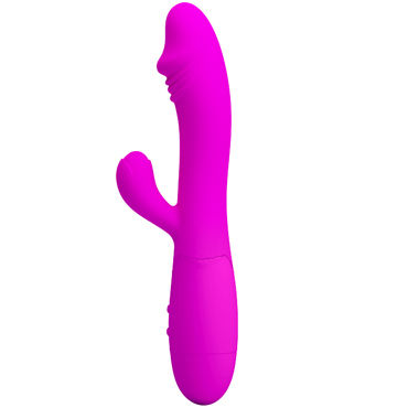 Baile Pretty Love Snappy, розовый - Перезаряжаемый вибратор с клиторальным отростком - купить в секс шопе