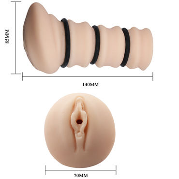 Baile Crazy Bull Rossi Flesh 3D, телесный - подробные фото в секс шопе Condom-Shop