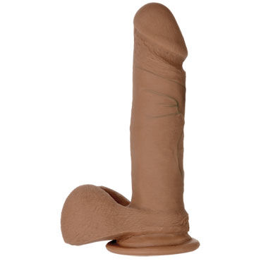 Doc Johnson Realistic Cock 20 см, коричневый - фото, отзывы