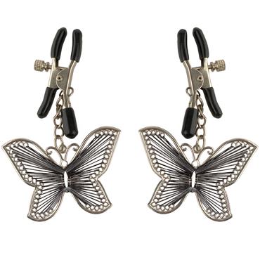 Pipedream Butterfly Nipple Clamps, Зажимы для сосков с подвесками в форме бабочек