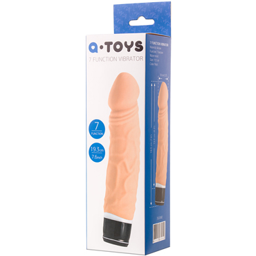 ToyFa A-Toys 7 Function Vibrator 19,3 см, телесный - подробные фото в секс шопе Condom-Shop