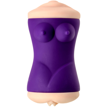 JOS Yara, телесный/фиолетовый - Мастурбатор двусторонний вагина/ротик - купить в секс шопе