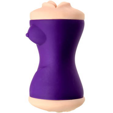 JOS Yara, телесный/фиолетовый, Мастурбатор двусторонний вагина/ротик и другие товары JOS с фото