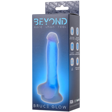 Toyfa Beyond Bruce Glow, прозрачно-синий - подробные фото в секс шопе Condom-Shop