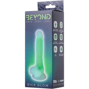 Toyfa Beyond Dick Glow, прозрачно-зеленый - фото 7
