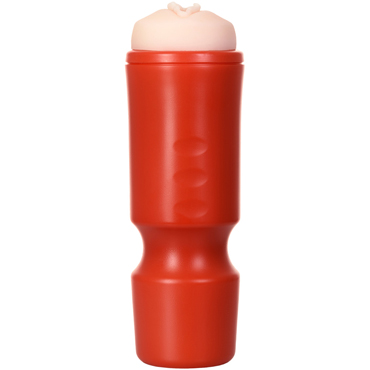Toyfa A-Toys Masturbator Вагина, красный/телесный - Мастурбатор в удобном корпусе - купить в секс шопе