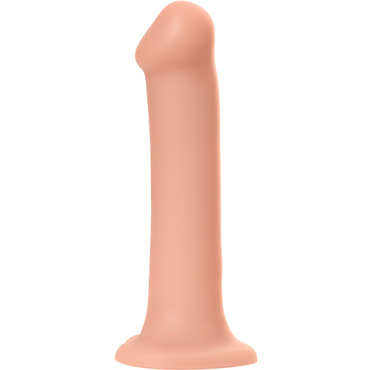 Strap-on-me Silicone Bendable Dildo XL, телесный - Фаллоимитатор на присоске/насадка для трусиков с кольцевым креплением - купить в секс шопе