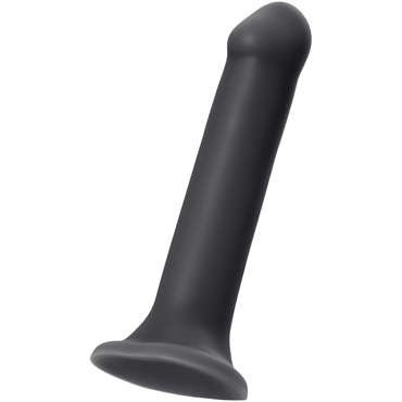 Strap-on-me Silicone Bendable Dildo XL, черный, Фаллоимитатор на присоске/насадка для трусиков с кольцевым креплением