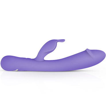 Good Vibes Only Trix, фиолетовый - Вибратор полуреалистичный вагинально-клиторальный - купить в секс шопе