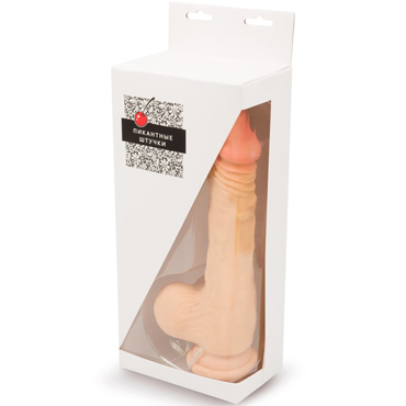 Пикантные штучки Реалистик с вибрацией 25х4 см, телесный - Из реалистичного материала - купить в секс шопе