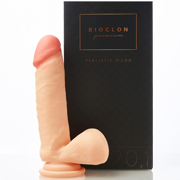Bioclon Premium Реалистичный фаллоимитатор с мошонкой 20 см, телесный
