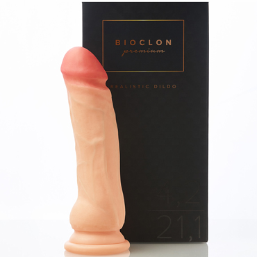 Bioclon Premium Реалистичный фаллоимитатор 20 см, телесный, С креплением в виде присоски