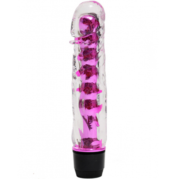 4sexdream Реалистичный вибратор, прозрачно-розовый, Со стимулирующими пупырышками
