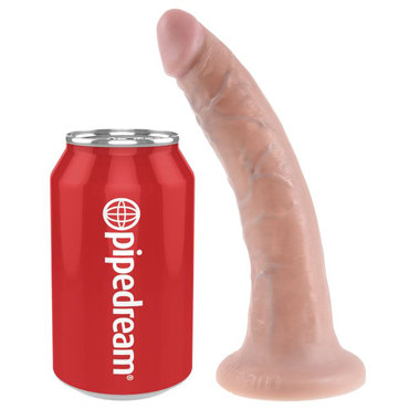 Pipedream King Cock 18 см, телесный - Фаллоимитатор на присоске - купить в секс шопе