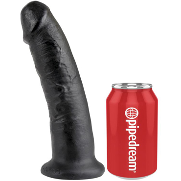 Pipedream King Cock 23 см, черный - Фаллоимитатор на присоске - купить в секс шопе