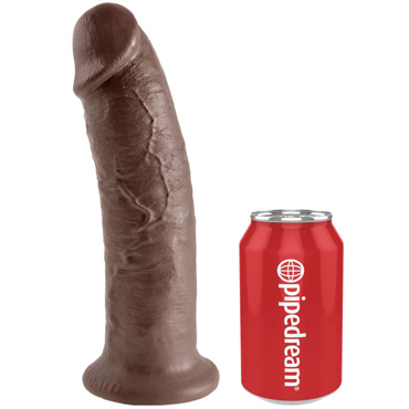 Pipedream King Cock 25 см, коричневый - Фаллоимитатор-гигант на присоске - купить в секс шопе