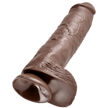 Новинка раздела Секс игрушки - Pipedream King Cock Cock with Balls 28 см, коричневый