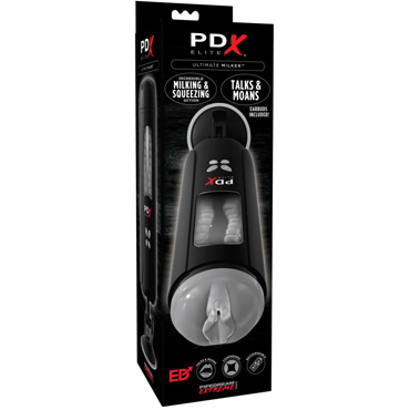 Pipedream PDX ELITE Ultimate Milker, прозрачный, Мастурбатор-вагина с функцией переминания