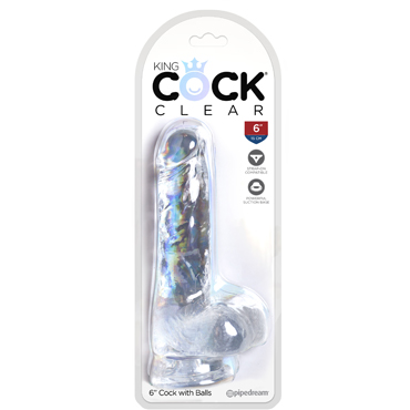 Pipedream King Cock Cock with Balls 15 см, прозрачный
