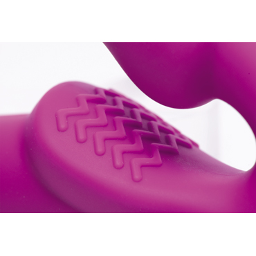 XR Brands Strap U Evoke, розовый - Безремневый вибрострапон с реалистичный стволом - купить в секс шопе