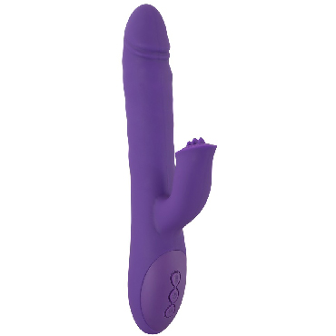 Sweet Smile Thrusting & Rotation Pearl Vibrator, фиолетовый, Вибратор с клиторальным отростком и вращающимися шариками