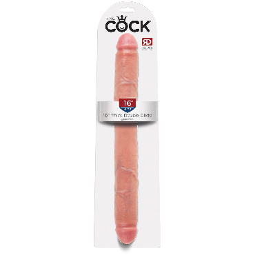 Pipedream King Cock Thick Double Dildo 41 см, телесный, Двухсторонний фаллоимитатор