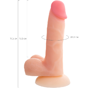 ToyFa RealStick Silicone Chris H, телесный - подробные фото в секс шопе Condom-Shop