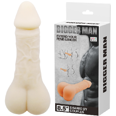 Baile Bigger Man Extend Your Penis Length, телесная, Насадка мастурбатор анус