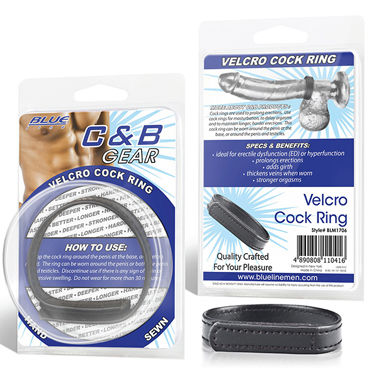 Blue Line Velcro Cock Ring - фото, отзывы