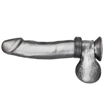 Blue Line Snap Cock Ring - Эрекционное кольцо на металлических клепках - купить в секс шопе
