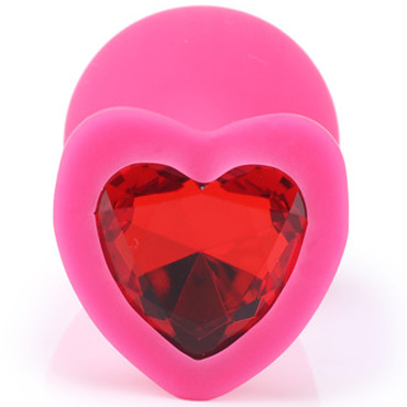 Play Secrets Butt Plug Heart Shape M, розовый/красный - фото, отзывы