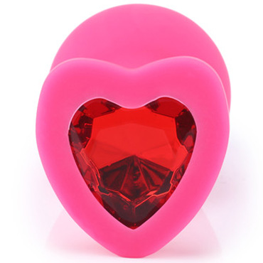 Play Secrets Butt Plug Heart Shape L, розовый/красный - фото, отзывы
