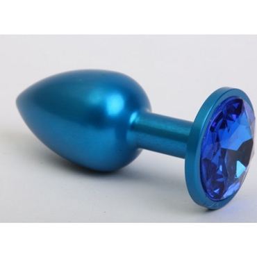 Play Secrets Rosebud Butt Plug Medium, синий/синий, Средняя анальная пробка с кристаллом