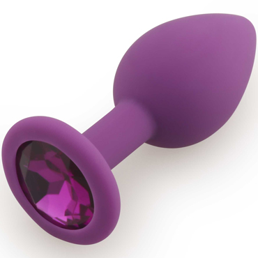 Play Secrets Silicone Butt Plug Small, фиолетовый/фиолетовый, Маленькая анальная пробка, из силикона с кристаллом