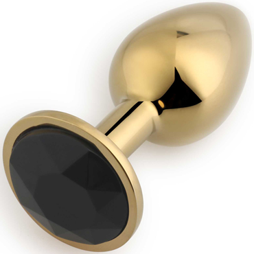 Play Secrets Rosebud Butt Plug Small, золотой/черный, Маленькая анальная пробка с кристаллом