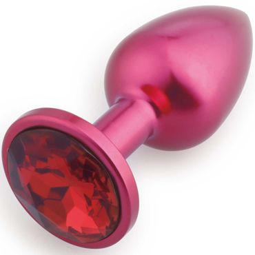 Play Secrets Rosebud Butt Plug Small, красный/красный, Маленькая анальная пробка с кристаллом