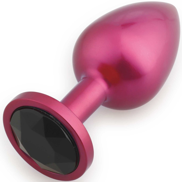 Play Secrets Rosebud Butt Plug Medium, красный/черный, Средняя анальная пробка с кристаллом